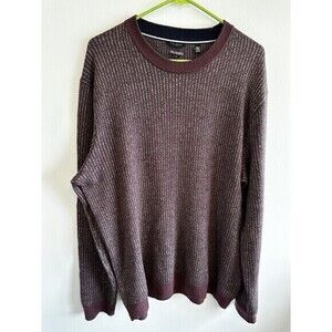 Ted Baker Burgundy‎ Pullover Crew Neck Sweater Mens Long Sleeve Stretch Size 2XL